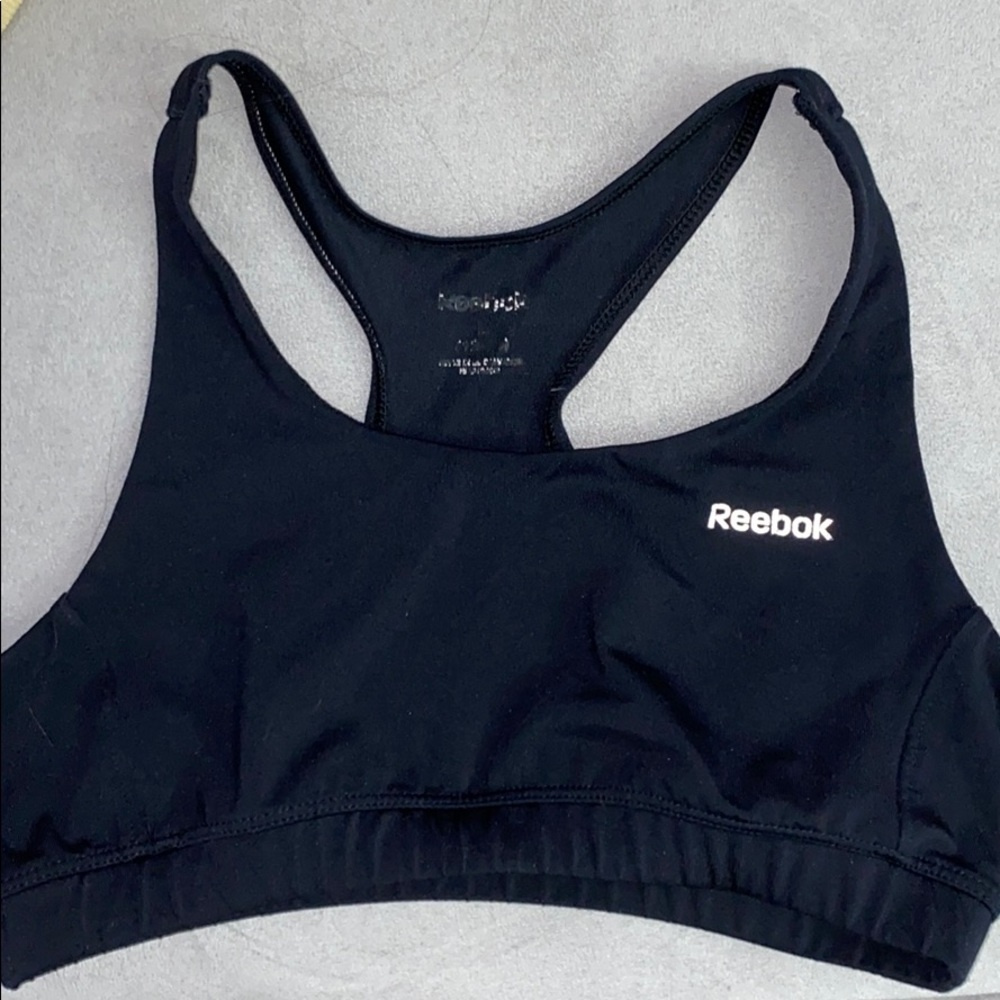 Black Reebok sports bra